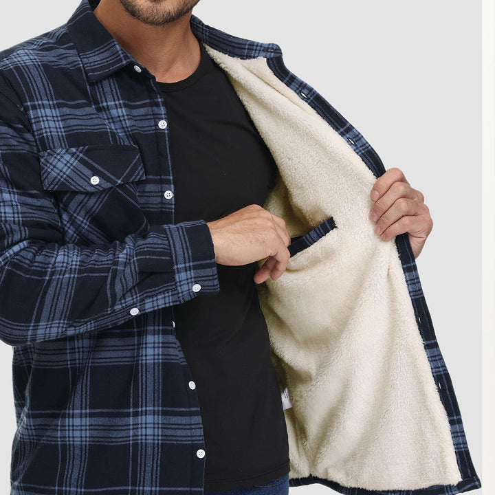 Klaus™ - Men's Lined Plaid Shirt Jacket