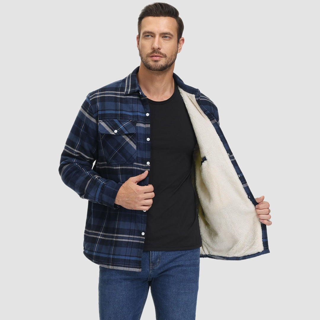 Klaus™ - Men's Lined Plaid Shirt Jacket