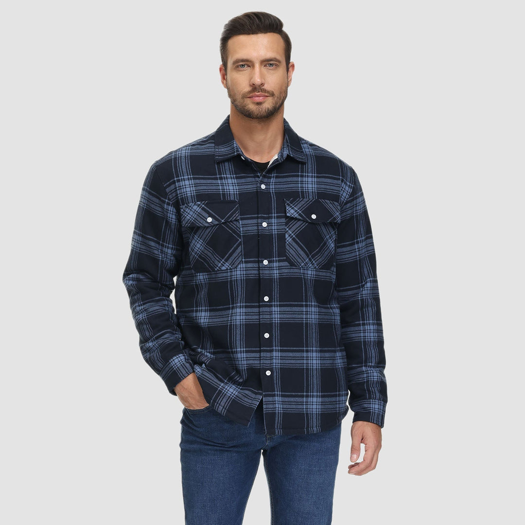 Klaus™ - Men's Lined Plaid Shirt Jacket