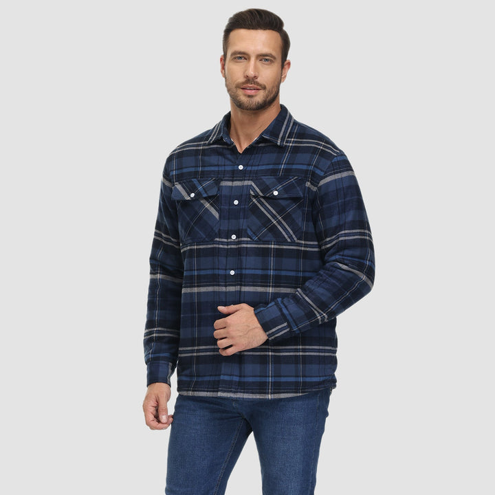 Klaus™ - Men's Lined Plaid Shirt Jacket