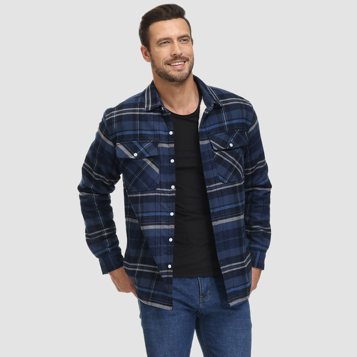 Klaus™ - Men's Lined Plaid Shirt Jacket