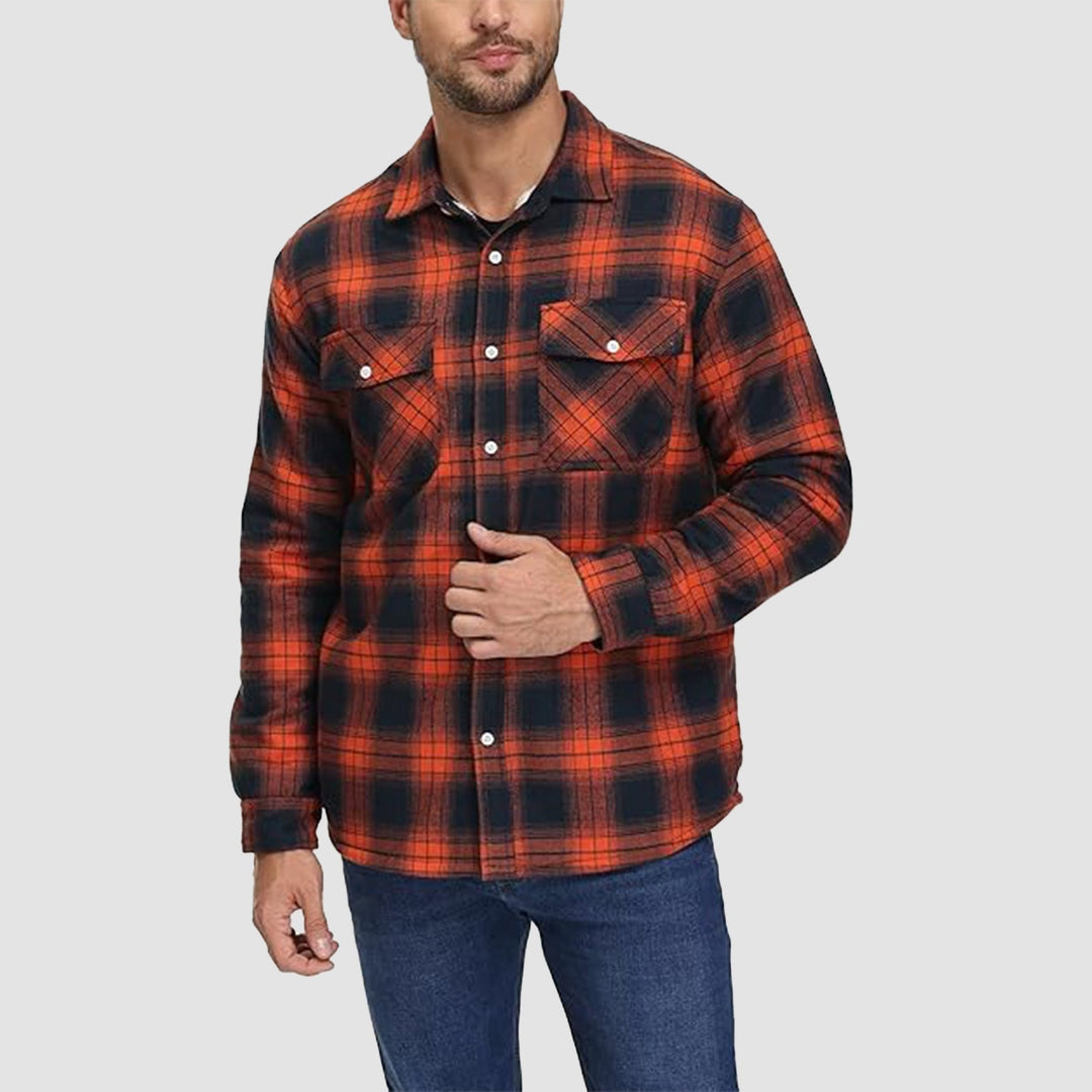 Klaus™ - Men's Lined Plaid Shirt Jacket