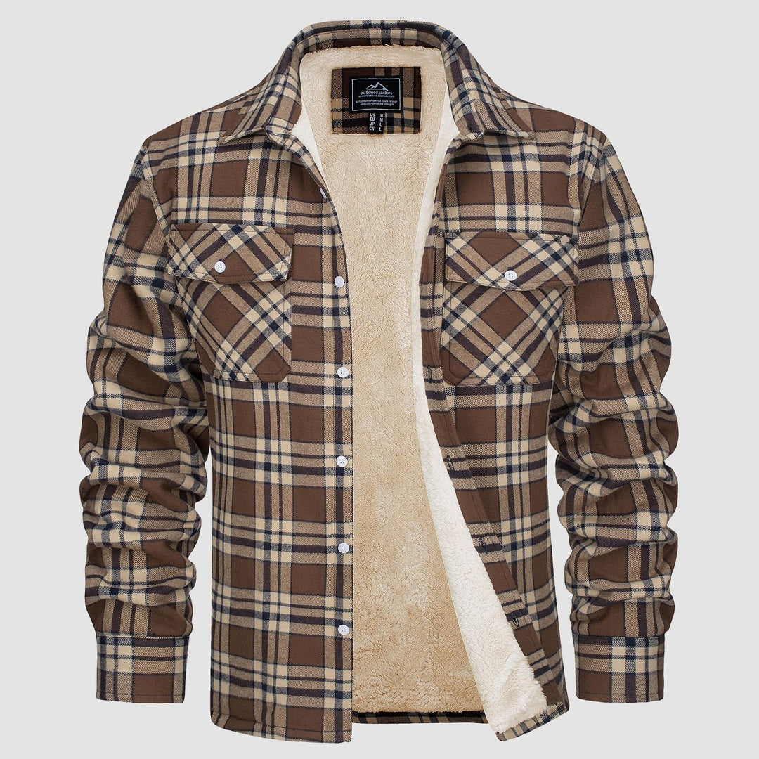 Klaus™ - Men's Lined Plaid Shirt Jacket