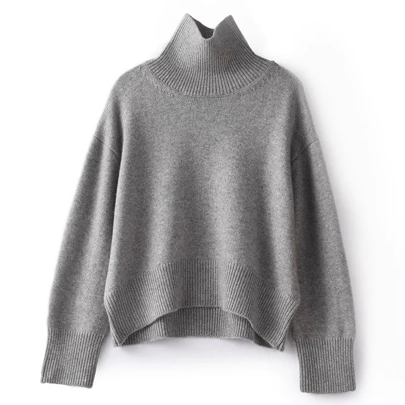 Elena™ - Pure Cashmere Turtleneck Sweater