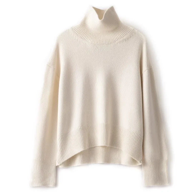 Elena™ - Pure Cashmere Turtleneck Sweater