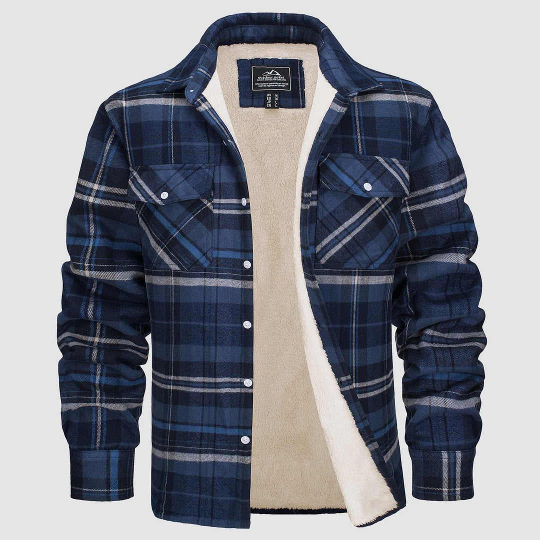 Klaus™ - Men's Lined Plaid Shirt Jacket