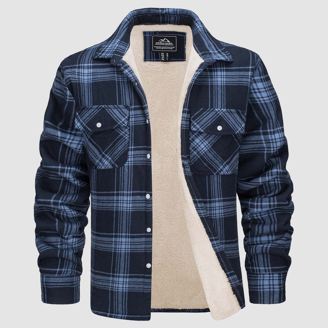 Klaus™ - Men's Lined Plaid Shirt Jacket